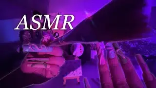 ASMR 💜 camera tapping with XXL nails & brushing your face // no talking