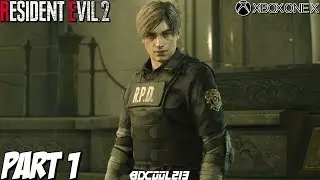 Resident Evil 2 Remake Gameplay Leon Part 1 - Opening - Xbox One X