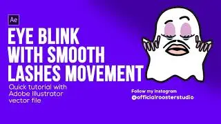 Eyeblink with smooth lashes movement animation in Adobe After Effects - TUTORIAL