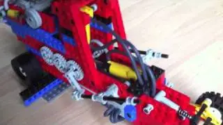 Lego self-propelled pneumatic car.