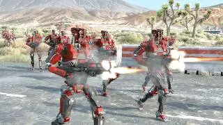 Arasaka Robot Army AI Battles - Cyberpunk 2077