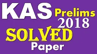 KAS prelims 2018 GS 1 solved paper