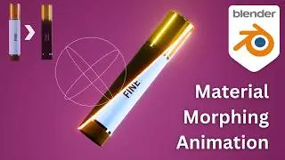 how to make a Material Morphing animation in blender | blender tutorial