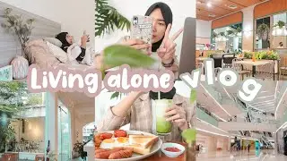 Living Alone vlog🍃| cleaning the room, cafe hopping, grocery, grwm