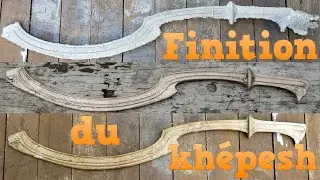 Finition du khépesh de bronze: Polissage, durcissement du tranchant (écrouissage) et patine d'œufs !