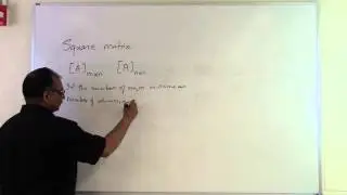 Chapter 04.01: Lesson: What is a square matrix?