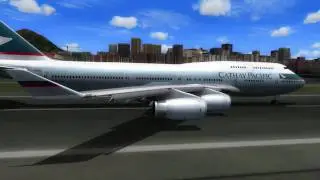 FS2004 : PMDG 747 Cathay Pacific Kai Tak Landing