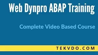 Web Dynpro ABAP Online Training - Part 1-a