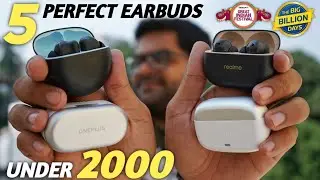 5 Best Earbuds Under 2000 in India 2023 (Perfect Earbuds) ⚡⚡ Ranking Top 5 TWS Under 2000 ⚡⚡