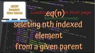 jQuery Tutorials #10 - selecting nth indexed element from a single parent using index selector