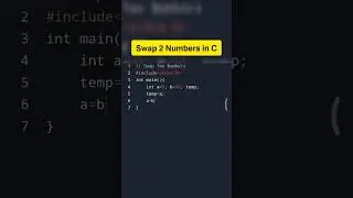 Swap Numbers in C | 