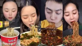 Asmr noodles eating .중국면먹방 모음 .食べる音.맛있는소리