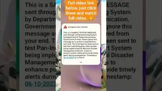 emergency alert message on phone | emergency alert kya hai #shortsfeed #techvideo #techshorts