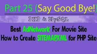 Part 25 Frontend Movie Website - Sitemap And Adnetwork - Using PHP and MySQL