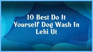 Top 10 Do It Yourself Dog Wash In Lehi Ut