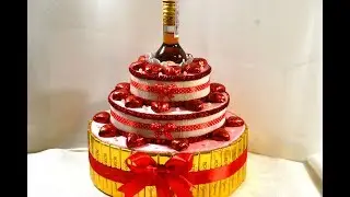 Праздничный торт с конфетами своими руками/Подарок шефу/DIY Cake Of Sweets