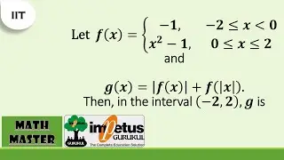 Let f(x)={■(-1,&-2≤x lesTh0@x^2-1,&0≤x≤2)┤ and  g(x)=|f(x)|+f(|x|).Then, in the interval (-2,2),g is
