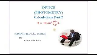 Optics Calculations 2 (Photometry)