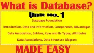 What is Database | Types of Database | Advantages of Database | DBMS