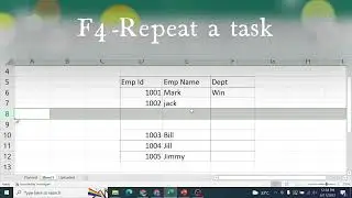 Explained!! How to repeat a task in excel??Excel shortcut- F4.