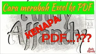 CARA MERUBAH FILE  EXCEL KE PDF