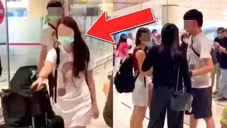 She caught her husband cheating at the airport...
