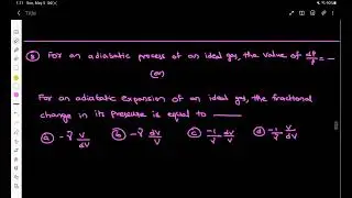 Heat and Thermodynamics - 1 for ECET 2024