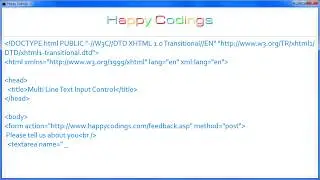 HTML | Multi line text input control