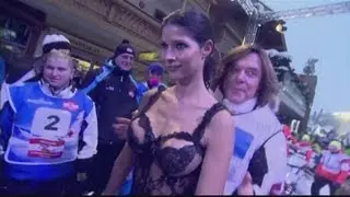 Lingerie model Micaela Schäfer at the F1 Snowmobile Grand Prix
