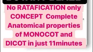 Anatomical Difference between monocot and dicot