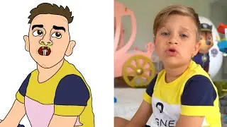 Diana and Roma play with Giant Drawing Meme | Surprise eggs | funny kids diana and roma