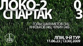 Обзор матча «Локомотив-Перово» –  «Спартак» (команды 2009 г. р.) – 0:3