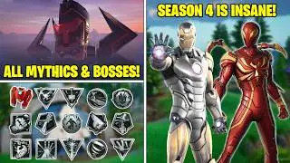 Everything *NEW* in Fortnite Season 4! (NEW & OLD MYTHICS, Galactus, Battle Pass!)