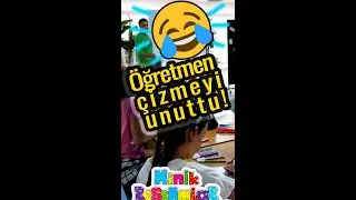 Öğretmen Zebra kuyruğu' nu çizmeyi unuttu.