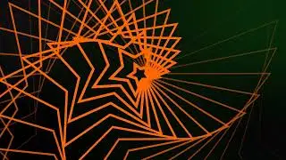 Orange Star Looping Geometric Shape Animation - Free Stock Video Footage HD