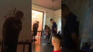female boxer take off her shorts