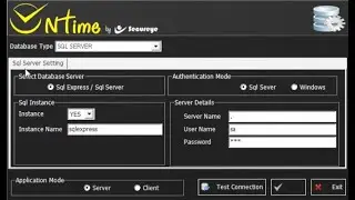 ONTime Software Secureye DB Configuration