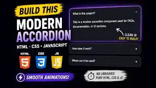How to Make an Accordion Menu with HTML CSS JavaScript
