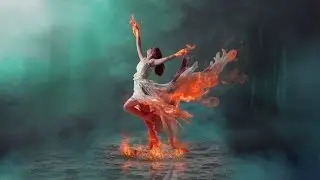 Fire Dancing Photo Manipulation On water / Burning effect Photoshop cs6 Tutorial