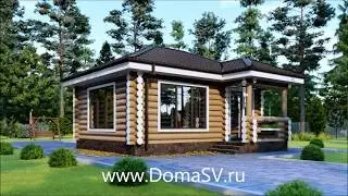 Дом из оцилиндрованного бревна Модуль