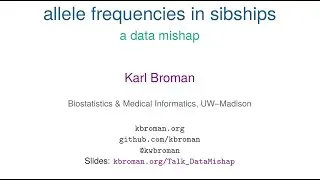 Allele frequencies in sibships: a data mishap