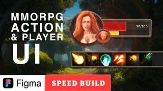 Figma Game UI Design - RPG Action Bars & Health Bars User Interface Design