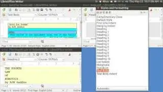 Ubuntu Basics LIBREOFFICE  VISIBLE HEADINGS IN APPLY STYLES