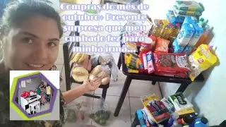 Compras do mês de outubro+ Meu cunhado fez uma surpresa de aniversário para minha irmã ❤️🎂
