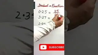 How to convert Decimals into Fractions