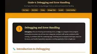 JavaScript Chapter 4 Lecture - Debugging and Error Handling