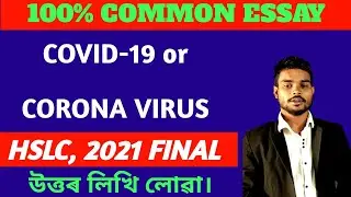 Essay on Covid-19 or Corona virus for HSLC 2021 final/ Common English essay on Covid-19 for class 10