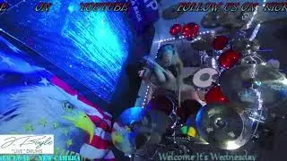 "LIVE" SOLO Drummer Asia Ratt Rush Ufo  Metal Church Metal DOUBLE BASS DRUMS By J. Boyle