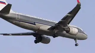 Aeroflot Retro Livery Airbus A320 VP-BNT Landing & Departing Hamburg Airport
