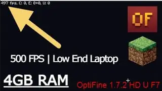 [4K-60FPS] 500 FPS in Low End Laptop? | 4GB RAM | Minecraft #76